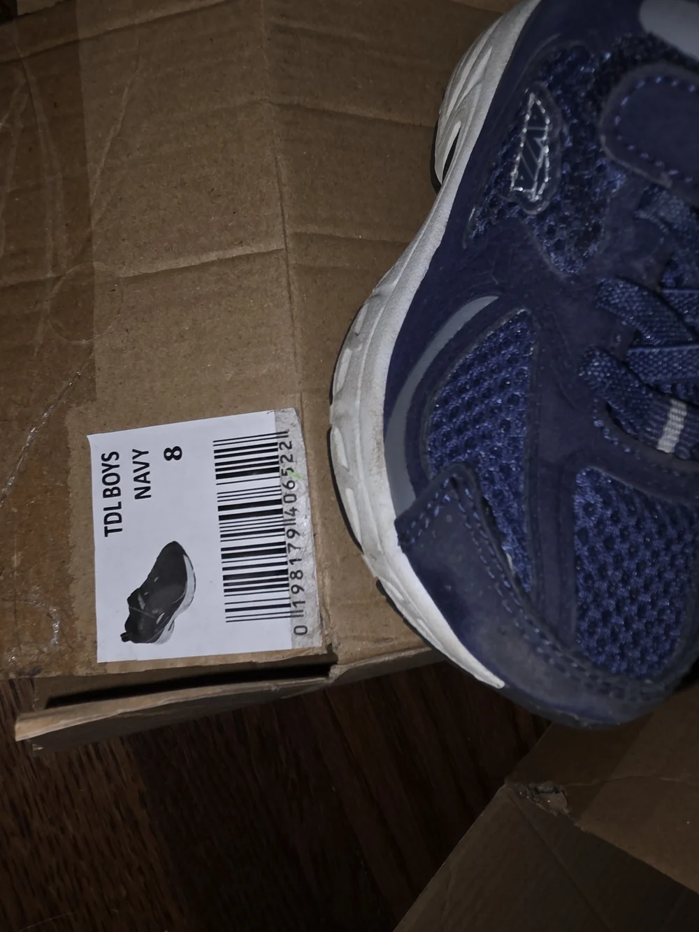 Kids Athletic Sneakers - Navy and Silver